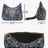 Women's Vintage Floral Print Shoulder Bag with Gold Chain