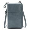 Women's Vintage Faux Leather Crossbody Wallet with Zipper,