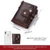 Men's Vintage Leather Wallet – Bifold Zipper Wallet with