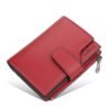 Women's Purple Faux Leather Bifold Wallet – Stylish