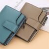 Women's Purple Faux Leather Bifold Wallet – Stylish