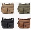 Men's Multi-Pocket Canvas Crossbody Messenger Bag –