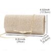 20PCS Elegant Gold Glitter Evening Clutch - Women's Party Handbag