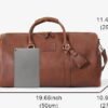3Pcs Men's Versatile Leather Weekender Bag with Integrated Shoe