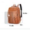 Men's Vintage Faux Leather Backpack – Large Capacity