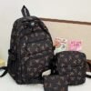 Teen Girls 3-Piece School Backpack Set – Lightweight Canvas