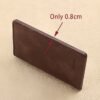 Men's Brown RFID Blocking Leather Bifold Wallet with ID