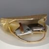 Women's Glitter Evening Clutch Bag – Sparkly Gold Handbag