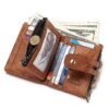 Men's Vintage Leather Wallet – Bifold Zipper Wallet with