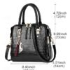 Women's Faux Leather Crocodile Pattern Handbag with Tassel