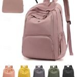 Women's Lightweight Water-Repellent Nylon Backpack with