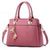 30Pcs Women's Faux Leather Handbag with Tassel Charm and Textured