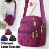Women's Quilted Nylon Crossbody Bag – Lightweight