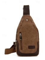 Men's Canvas Sling Bag - Durable Crossbody Shoulder - Image 3