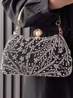 Women's Polyester Clutch Bag with Sequin and Bead - Image 4