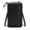 Women's Vintage Faux Leather Crossbody Wallet with Zipper,