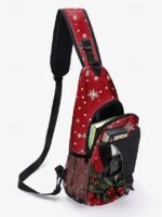 Men's Christmas Sling Bag - Polyester, Multi-Pattern - Image 8