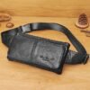 Men's Genuine Leather Waist Bag & Crossbody Sling,