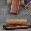 Women's Vintage Brown Leather Wallet with Embossed