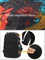 Kids' Galaxy Print Waterproof School Backpack with USB - Image 9