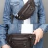 Men's Vintage Leather Sling Bag Fanny pack– Crossbody