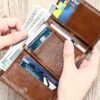 RFID Blocking Genuine Leather Wallet for Men – Trifold Design