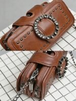 Women's Large Capacity Faux Leather Crossbody Bag with - Image 10