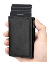 Men's RFID Blocking Carbon Fiber Pattern Wallet, Faux - Image 2