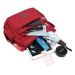 Women's Lightweight Nylon Crossbody Bag - Multi-Pocket - Image 9