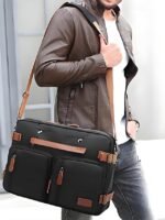 Men's Waterproof Multi-Function Laptop Backpack - Vintage - Image 4