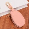 Faux Leather Zipper Key Case – Compact Key Organizer with