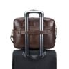 Premium Brown Leather Briefcase - Elegant Business Laptop Bag