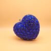 Women's Heart-Shaped Evening Clutch - Elegant Blue