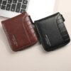 Men's Faux Leather Zip Wallet, Multiple Colors, Compact