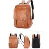 Men's Vintage Faux Leather Backpack – Large Capacity