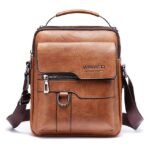 Men's Faux Leather Crossbody Messenger Bag – Vintage - Image 11
