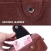 Men's Leather Belt Bag Wallet – Genuine Leather, Black