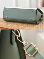 Women's Embroidered Faux Leather Handbag with Scarf Accent - Image 7