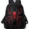 Men's Large Capacity Spider Print Backpack with Double