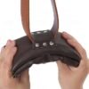 Men's Faux Leather Belted Mobile Waist Bag with Secure Lock
