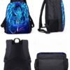 Boys' dragon themed three-piece backpack set, Including