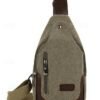 Men's Canvas Sling Bag - Durable Crossbody Shoulder