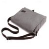 Men's Brown Canvas Messenger Bag with Adjustable Shoulder