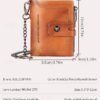 Men's Genuine Leather RFID Blocking Wallet with Chain,