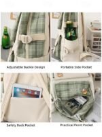 Girls 5-piece school backpack set with messenger bag, Pencil - Image 6