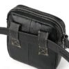 Men's genuine leather messenger bag with zipper pocket,