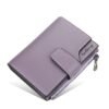 Women's Purple Faux Leather Bifold Wallet – Stylish