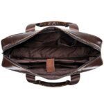 Premium Brown Leather Briefcase - Elegant Business Laptop Bag - Image 6