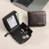 Men's Faux Leather Zip Wallet, Multiple Colors, Compact