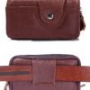 Men's Leather Belt Bag Wallet – Genuine Leather, Black